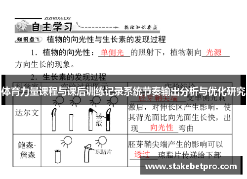 体育力量课程与课后训练记录系统节奏输出分析与优化研究